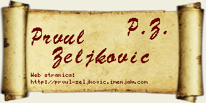 Prvul Zeljković vizit kartica